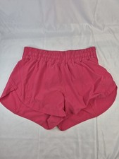 Lululemon Hotty Hot Low-Rise Lined Shorts Pink Women's Size 10 Running Athletic picture