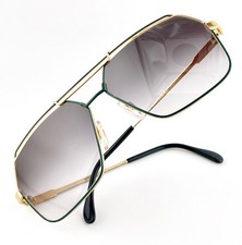 vintage CAZAL 734 col 350 green gold sunglasses W.Germany LARGE 735 725 Kanye picture