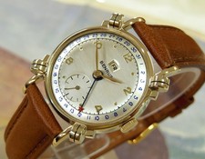 1950's Vintage BENRUS Date Pointer, Stunning Silver Dial, Serviced & Warranty picture