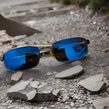 Vintage Revo 3005 84 H2O Advanced Rectangle Flex Blue Sunglasses 135-54-19 Frame picture