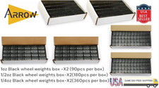6box 1/4,1/2,1OZ BLACK WHEEL WEIGHTS STICK-ON ADHESIVE TAPE 36 LB LEAD-FREE picture