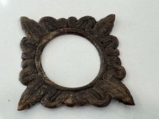 ANTIQUE 1915 SINGER TREADLE SEWING MACHINE FRONT DRAWER WOOD APPLIQUÉ (s), VGC picture