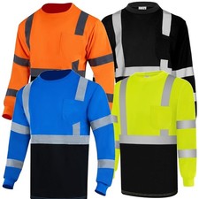 Hi-Vis Two Tone Reflective Wear Long Sleeve Safety Shirt for Work, Construction picture