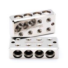Pair ILL Customz 4 IN 4 OUT 1/0 AWG 0 Gauge Power and Ground Distribution Blocks picture