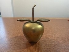 Vtg Brass Apple 3” Decor Paperweight picture