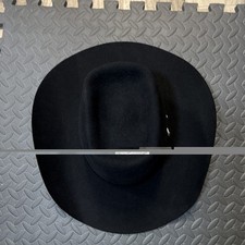 Resistol Black Western Felt Cowboy Hat 7 1/2 Made in Texas USA picture