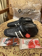 Bont Quadstar Low Cut Roller Derby Skate Boots Black Leather Size 9.5 picture