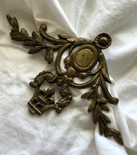 Antique French 8.5” Brass Ormolu Furniture Hardware Decoration picture