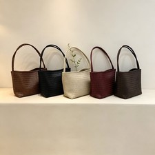 Vintage Woven-pattern Bucket Bag For Women With A Luxurious Feel picture