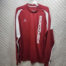 New Nike Jordan Shirt Large Tall Mens Oklahoma University Sooners Long Sleeve picture