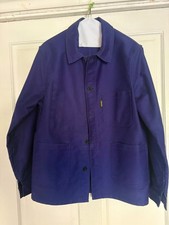 Le Laboureur Moleskin French Chore Jacket Work Coat Hydrone Blue Size 2 / Medium picture