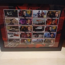 James Bond Stamps .20. signed by  Madeline smith 1 of the 1st 250 007 royal mail picture