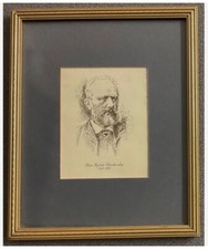 PETER ILYICH TCHAIKOVSKY,1840-1893,RARE 1940s FRAMED SKETCHED PRINT.VGC picture