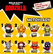 FLASH SALE 2026 McDONALD'S HELLO KITTY GODZILLA HAPPY MEAL TOYS FAST SHIP picture