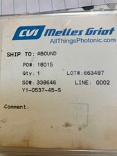 CVI Melles Griot Y2-0537-45-S   LENS NEW SEALED BOXES QTY 1 picture