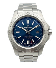Breitling Colt Automatic A17388 44mm Black Dial Date Chronometer Mint Condition picture