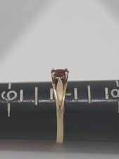 Vintage 10K Yellow Gold Bermark Gemstone Band Ring 1.37 Grams picture