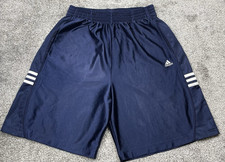 Vintage Adidas Y2K Dazzle Shorts Men's M Navy Blue Baggy Basketball Shimmer picture