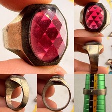 Roman Old Glass Wonderful Unique Rare Ring picture