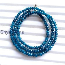 AAA Blue Sapphire Beaded Necklace, Faceted Sapphire Rondelle Beads, Blue Beads picture