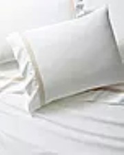Serena and Lily Border Frame Sateen Sheets in Sand - King picture