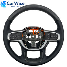 NEW 2019-2022 Dodge Ram 1500 Limited Steering Wheel Leather Woodgrain Silver picture