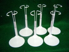 Doll Stands set of 6 White Metal stands for 8-14 inch Dolls by Kaiser 2101 picture