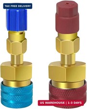 R1234YF R134A Quick Coupler Kit Brass High Low Side Adapter for Car AC Recharge picture