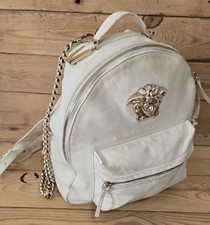 Authentic Gianni Versace Medusa Backpack Cream Color Made In Italy  picture
