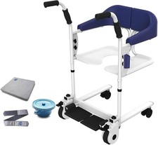 Portable Patient Lift Transfer Chair Wheelchair for Home Bedside Commode picture