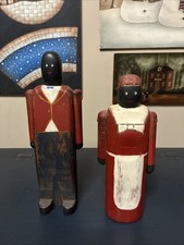 Wolf Creek Butler Maid Black Hand Carved Painted Signed  picture