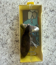 Fred Arbogast Jitterbug topwater bass lure brown 4 1/2in 5/8oz wood G650-2 picture