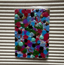 ACEO/ATC original abstract acrylic painting - Polka Dot Study 3 picture