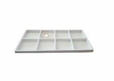 US Seller~2pcs White Flocked 8 Compartment Jewelry Display Tray Insert picture