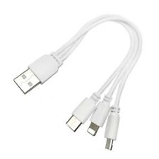 3PCS New 3 In 1 Universal Multi Type C USB FAST Charging Data Cable Charge White picture