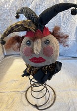 VINTAGE FOLK ART STYLE JESTER ON ANTIQUE SPRING picture