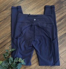Lululemon Athletica Womens 2 Rival Pace Leggings Navy Blue picture
