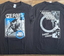 GERMS Band 90s 2 sided Retro style Black T shirt 100% Cotton NH27491 picture