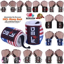 DEFY Power Weight Lifting Wrist Wraps Supports Gym Workout Bandage Straps 18