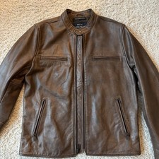 Lucky Brand The Bonneville Vintage Style Leather Jacket Size Men’s Medium  picture