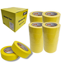 Masking Tape BOX Automotive Grade Yellow WTP Tools 3/4