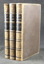1844 REV HENRY BLUNT, POSTHUMOUS SERMONS, 3 VOLS, FULL CALF BINDINGS, 1st ED picture