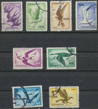 Turkey 1959 Complete Aimail Bird Set Used Scott # C31 - C38 picture