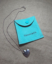 Tiffany & Co. Sterling Silver 925 Heart Pendant Necklace Cable Chain picture