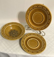 HOMER LAUGHLIN COVENTRY CASTILLAN SAUCER (3) FRUIT BOWL (1)  picture