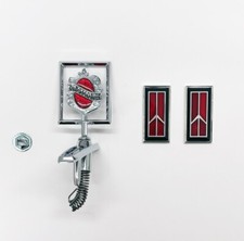 1984-86 Olds Cutlass Supreme 442 Stand Up Hood Emblem /Tail Light Emblems RED picture