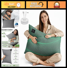 Grounding Pillowcase 10% Silver Fiber & 90% Cotton, Queen 20x30 Inch, Gray - Bet picture