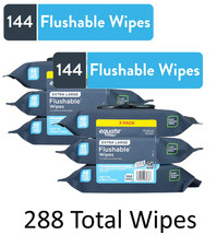 Equate Extra Large Flushable Wet Wipes, Fragrance Free, 288 Wipes(48 each x6 Pk) picture