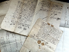AUTHENTIC AUTOGRAPHED AND WATERMARKED MANUSCRIPT DOCUMENT from 1600s picture