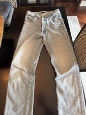 MOTHER High Waisted Rider Ankle Fray Fish Out If Water 27 picture